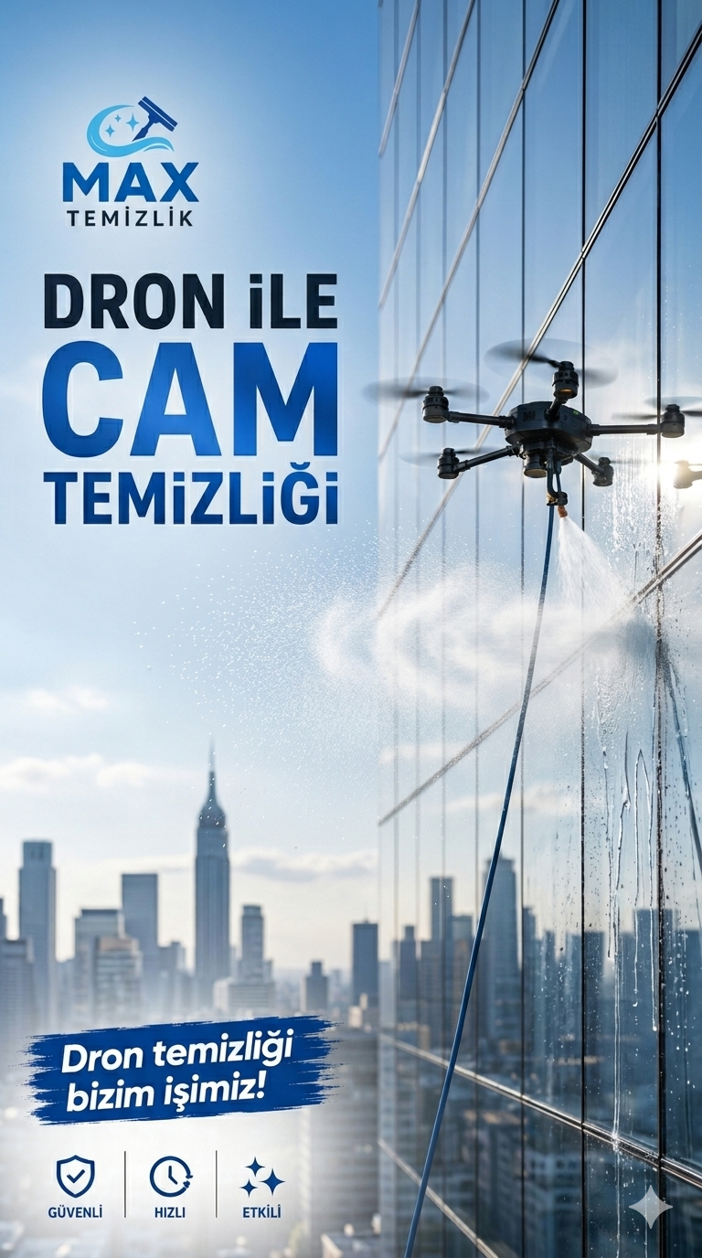 Dron ile cam temizliği